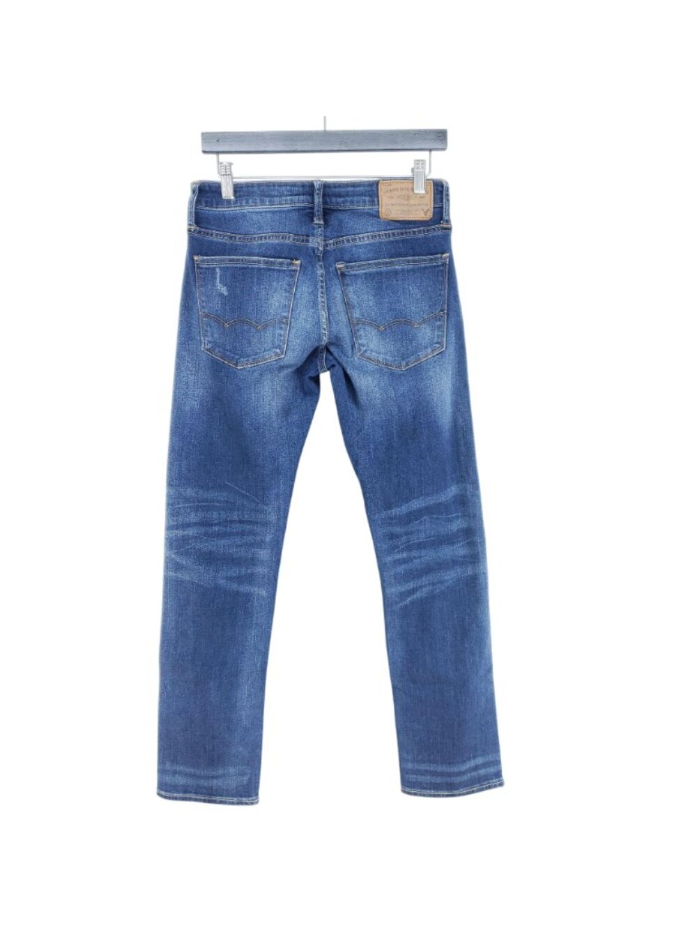 American Eagle Slim Straight Jeans Mens Size 28x30 Active Flex Dark - Picture 3 of 8